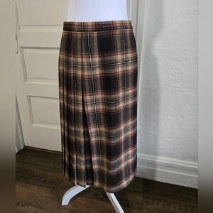 Vintage Laord-Portch Plaid Pleated Skirt